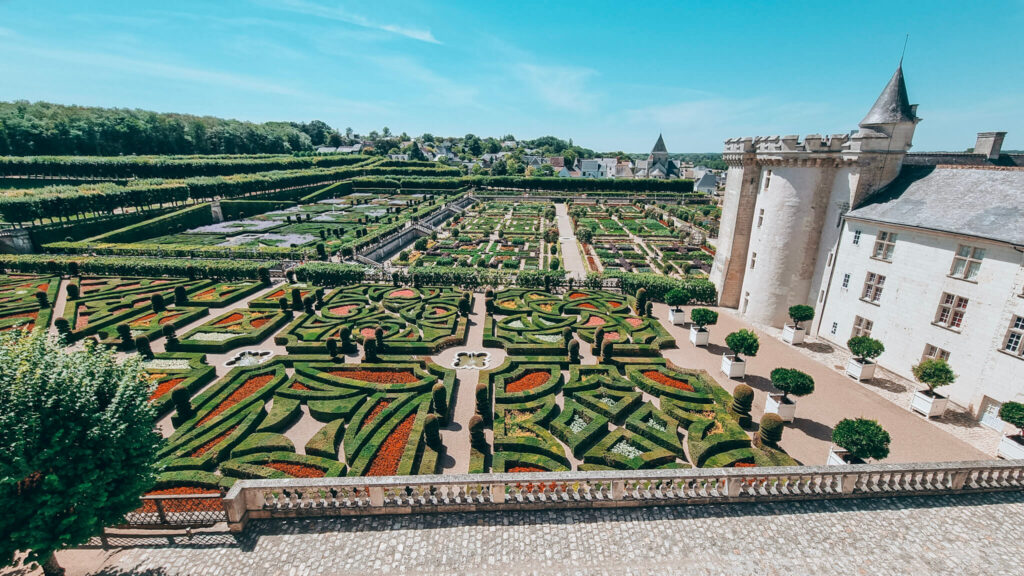 Castelo de Villandry no Vale do Loire, famoso pelos jardins