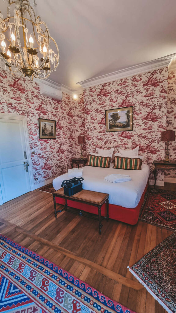 Quarto do Château de Beauvais no Vale do Loire, hospedagem em castelo